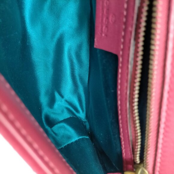 Authentic Gucci Pink Suede Leather Shoulder Bag mon832-110525 - Picture 14 of 16